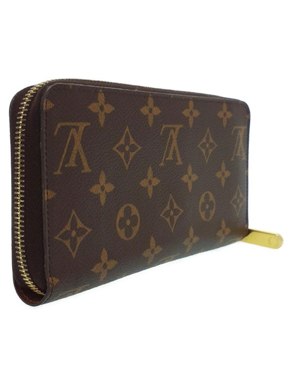 Louis Vuitton Zipper Wallet Monogram Round Long Zippy Brown